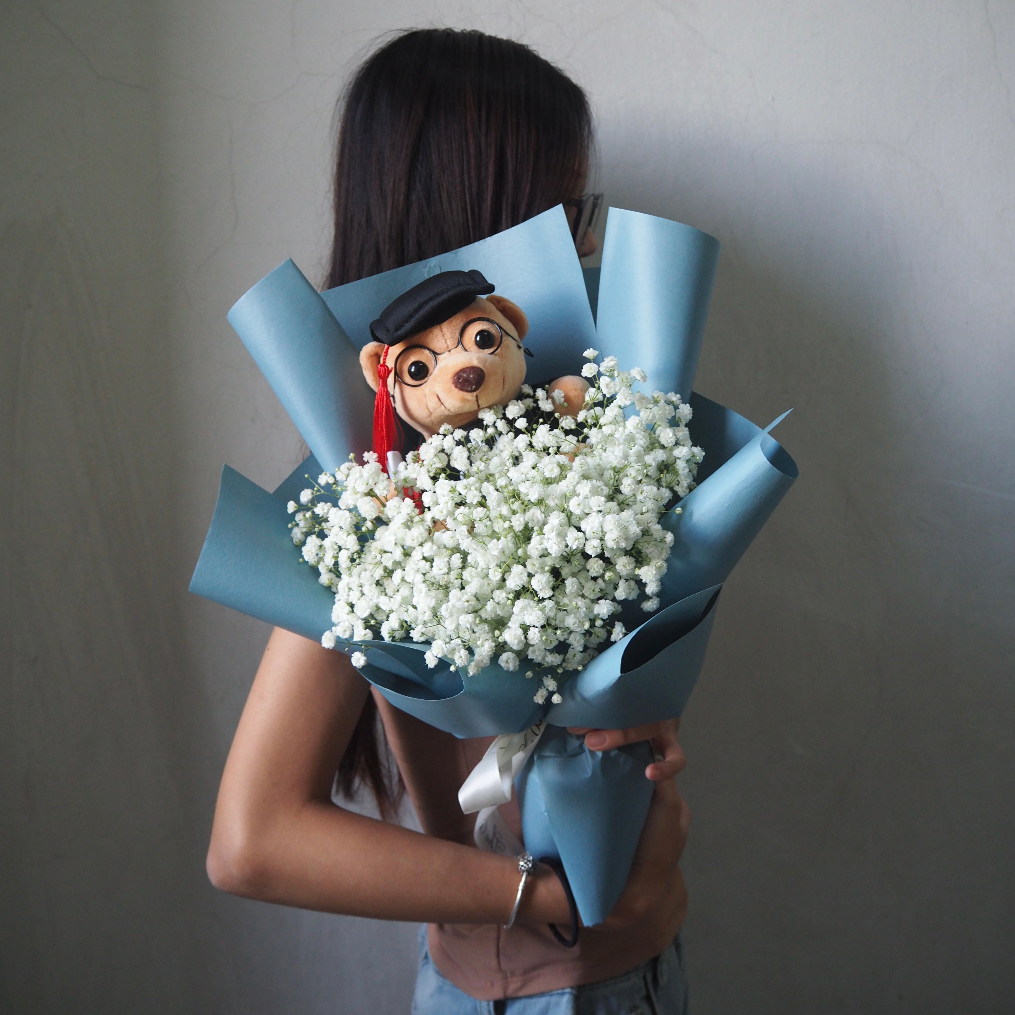 Achievement Cloud Graduation Baby Breath Bouquet