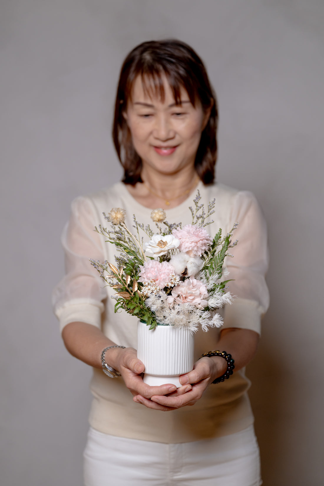 Graceful Mother Preserved Flower Vase