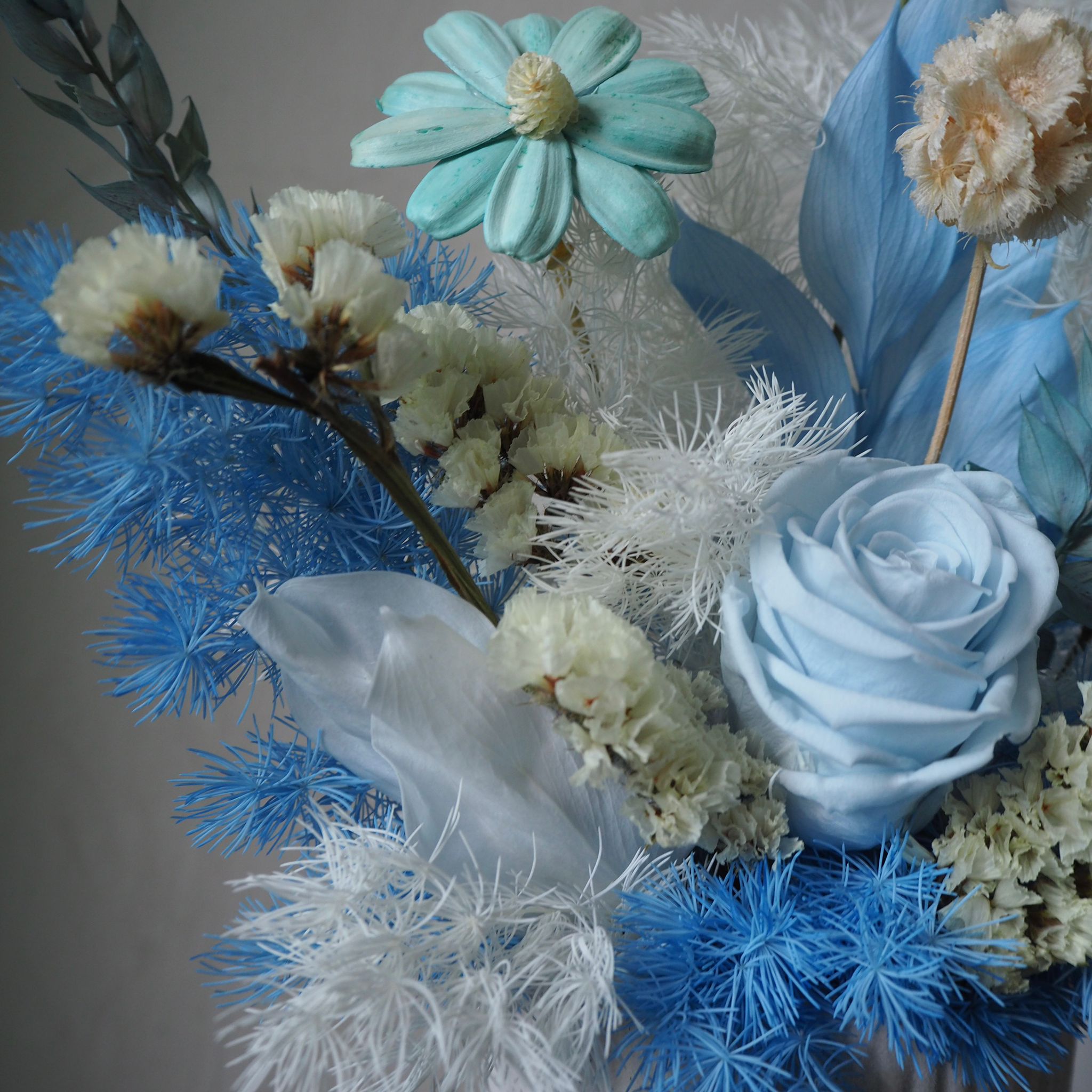 Whimsical Preserved Flowers Vase