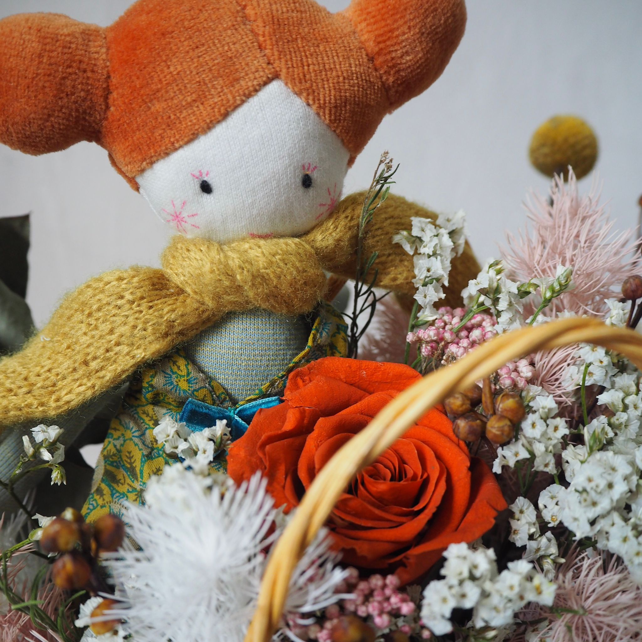 Snuggle Newborn Preserved Flower Basket