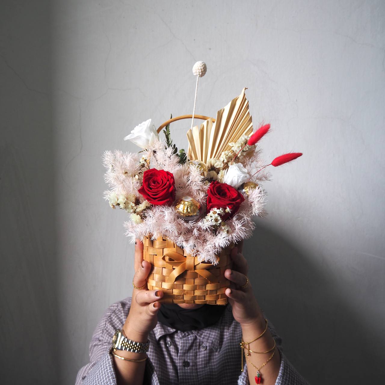 Infiniti Preserved Rose Basket