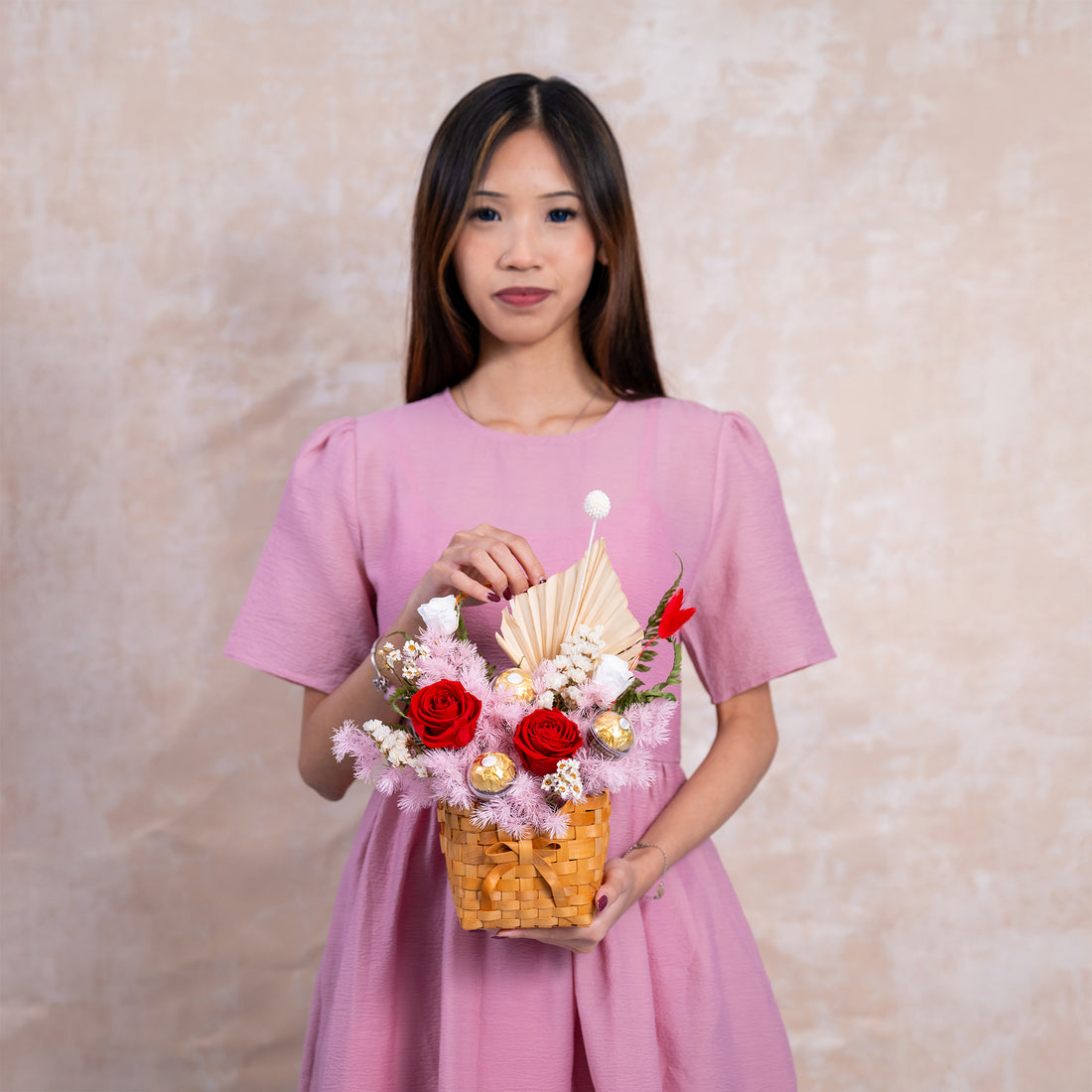 Infiniti Preserved Rose Basket