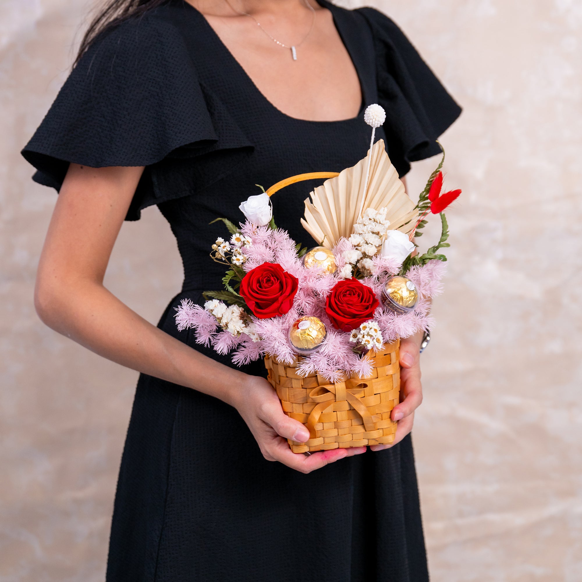 Infiniti Preserved Rose Basket