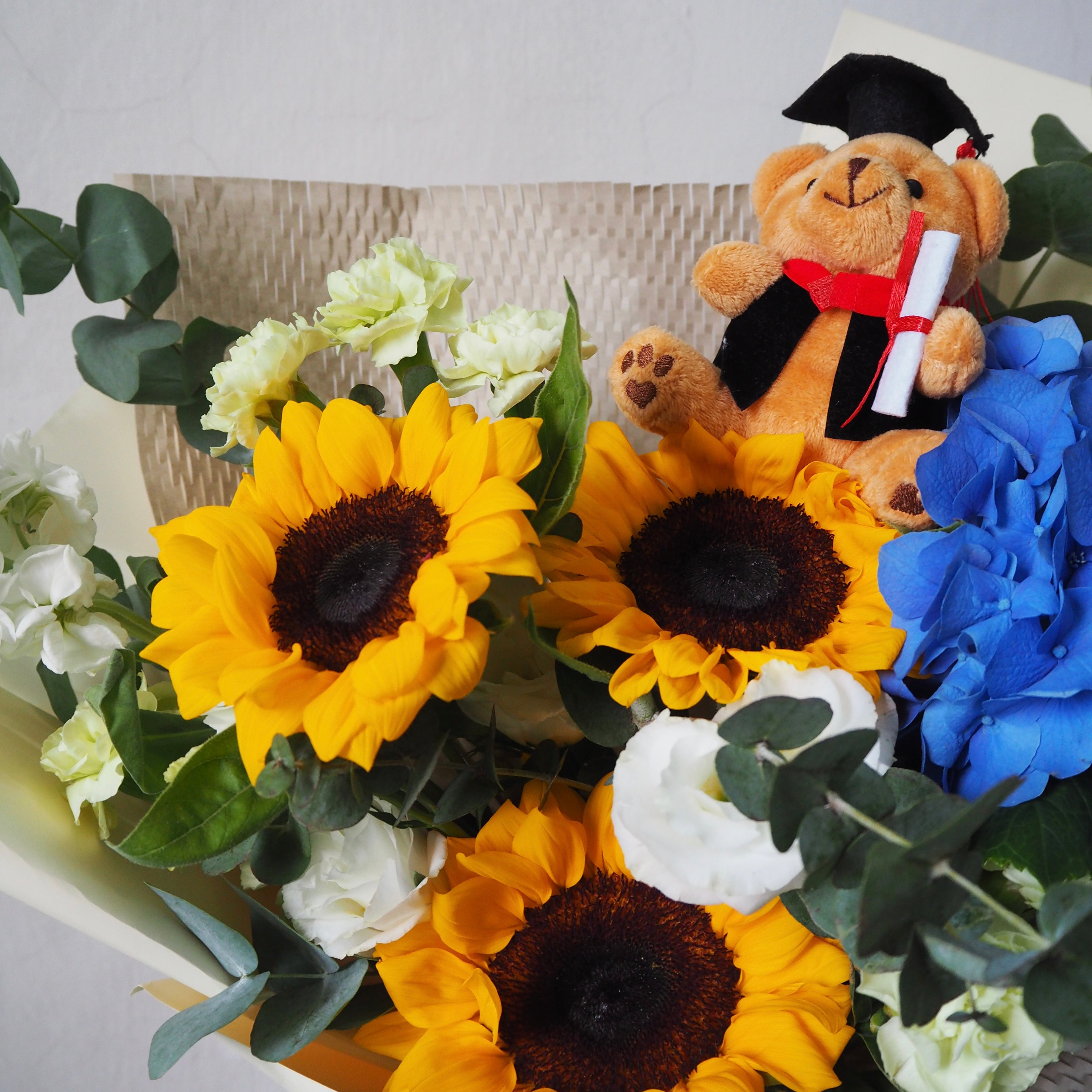Marisol Sunflower Hydrangea Bouquet