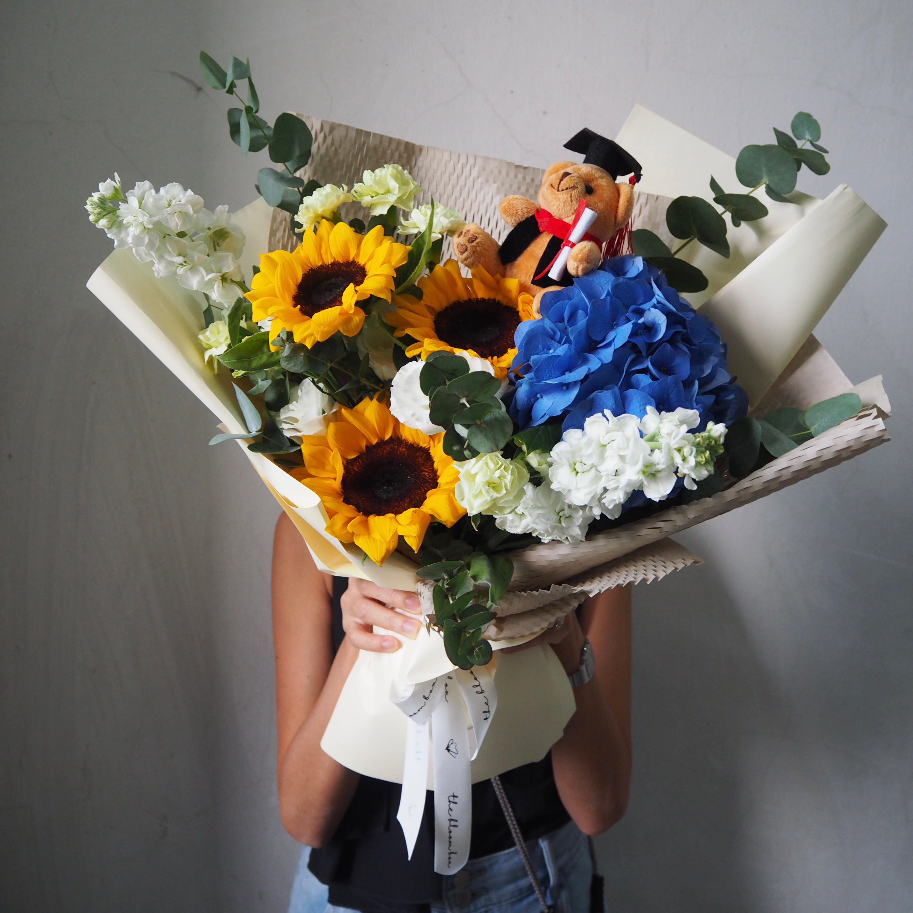 Marisol Sunflower Hydrangea Bouquet