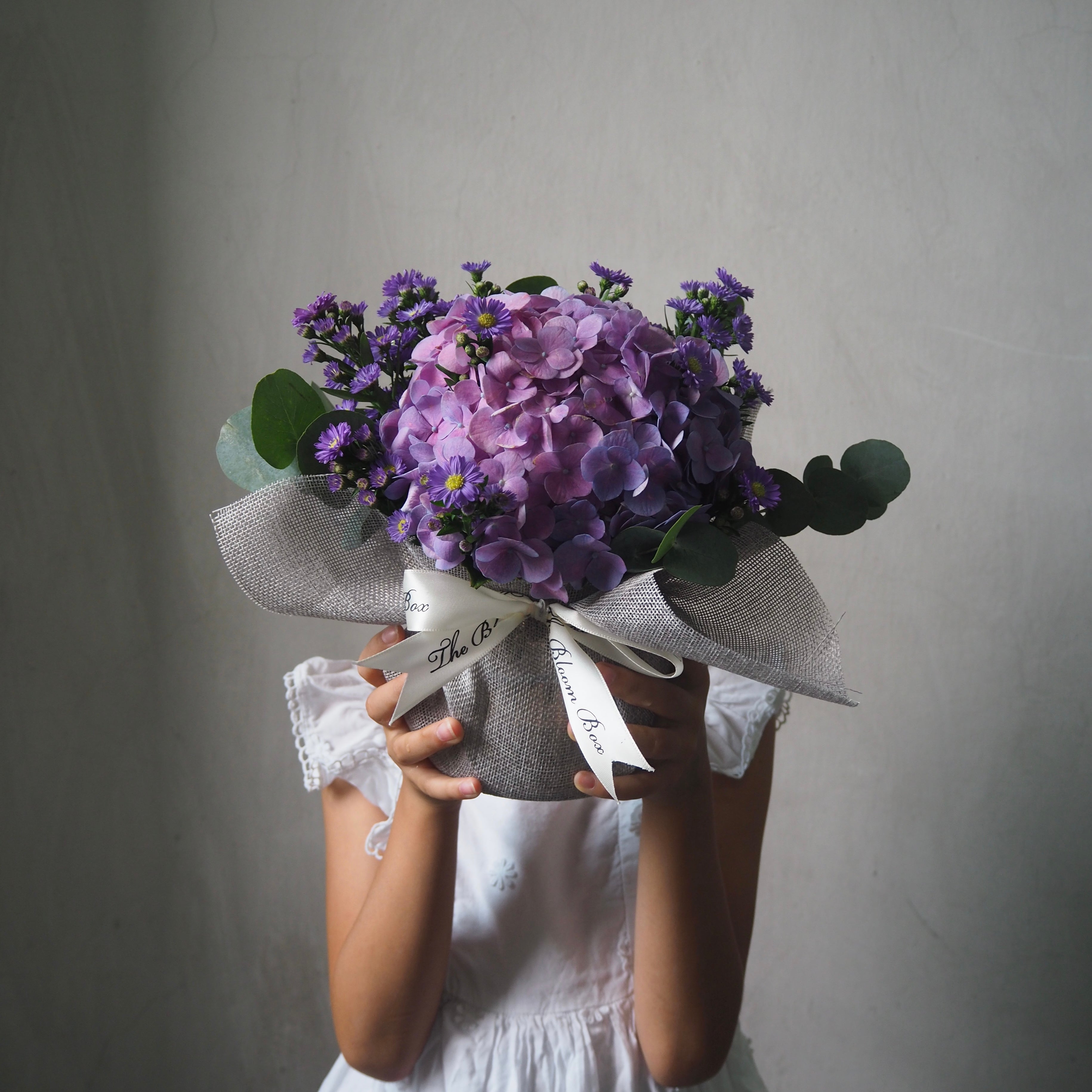 Plum Hydrangea Centrepiece