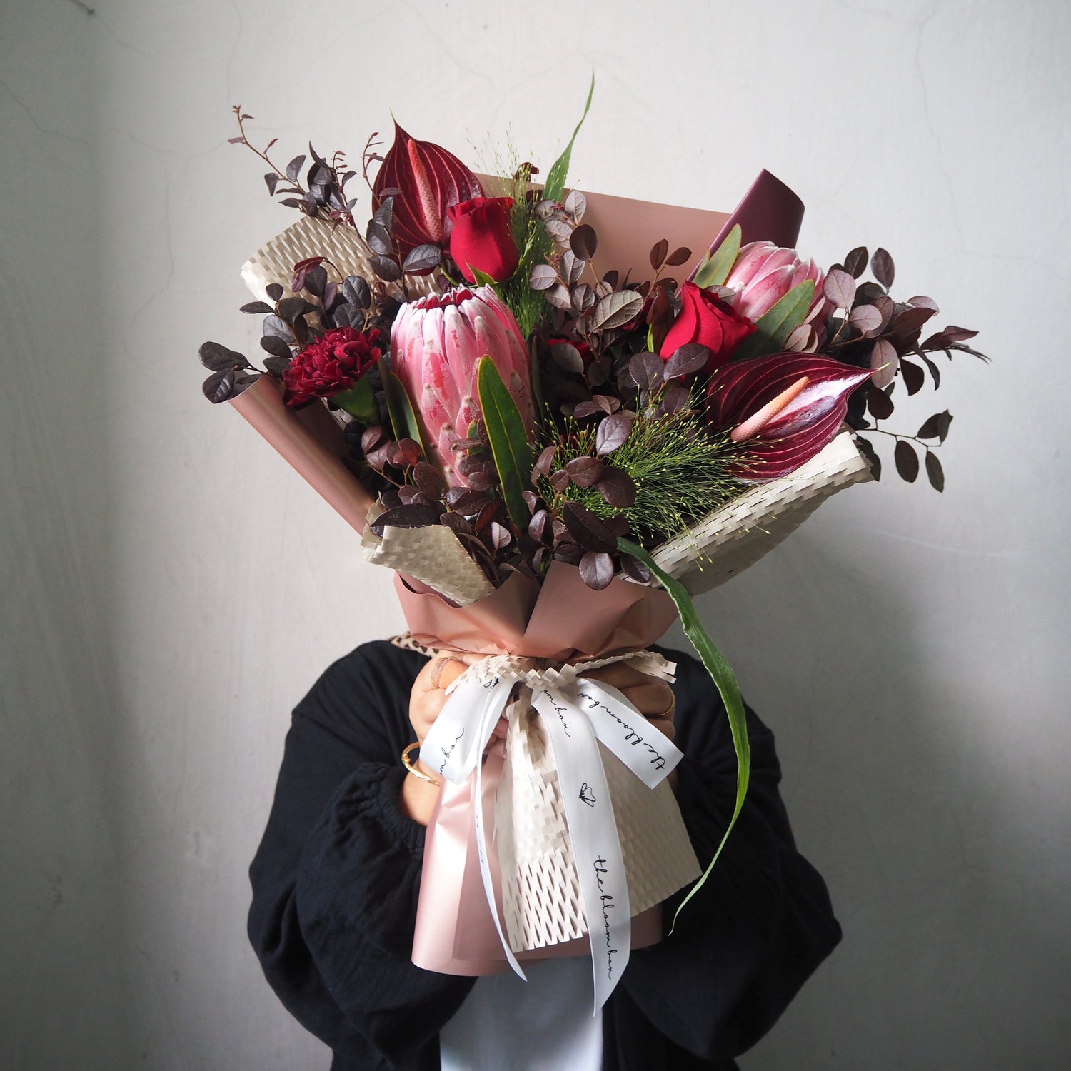 Scarlet Protea Rose Bouquet