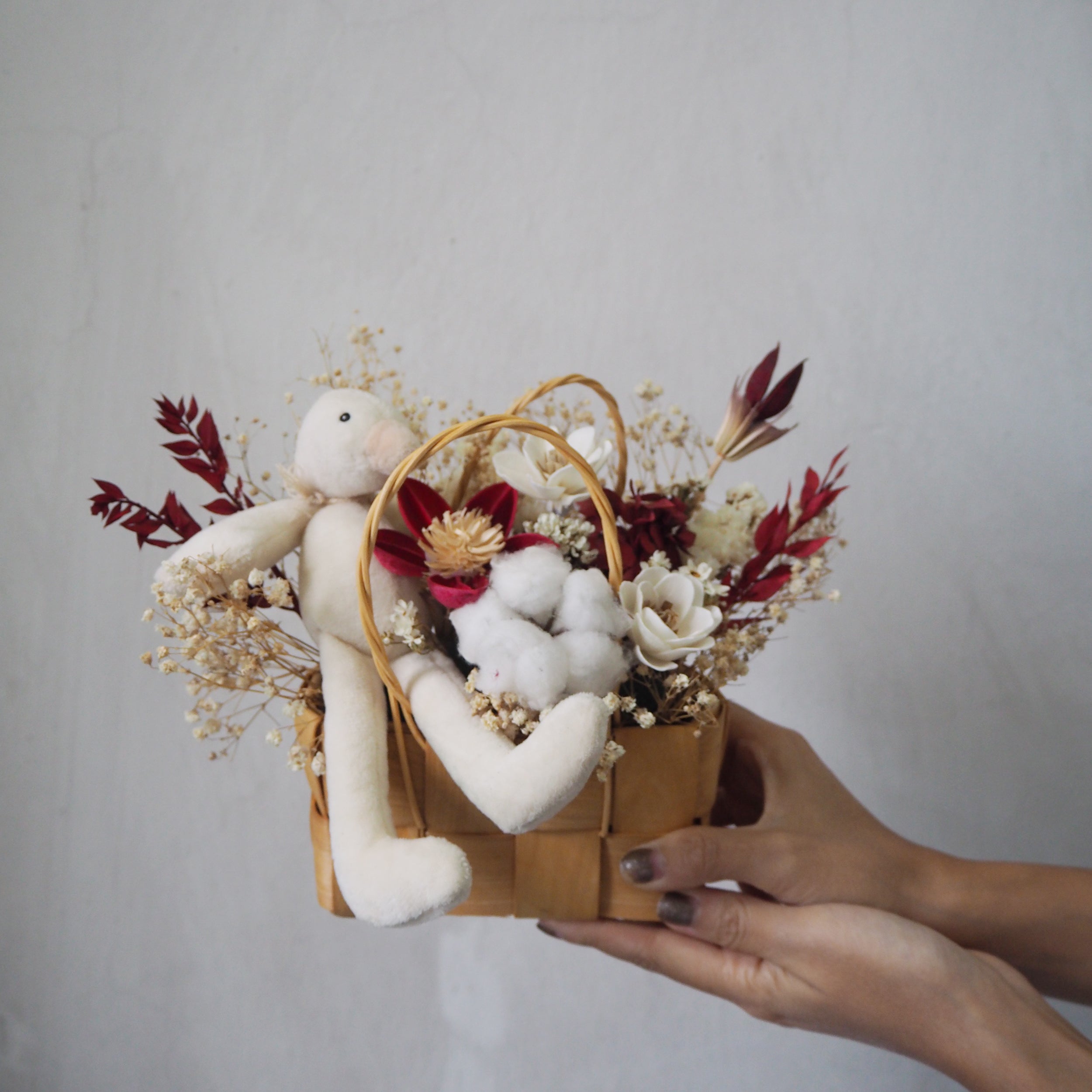 Snuggle Newborn Preserved Flower Basket