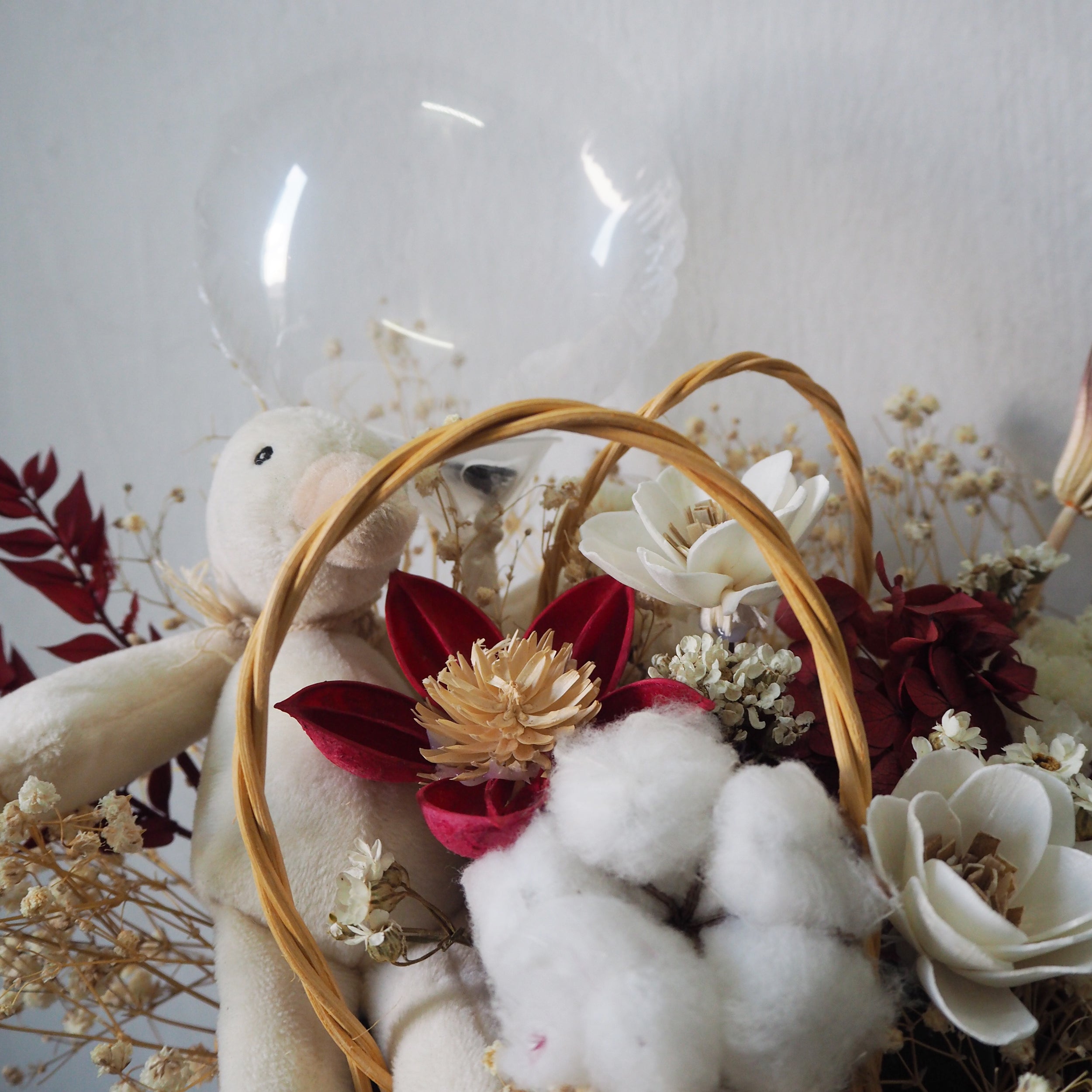 Snuggle Newborn Preserved Flower Basket