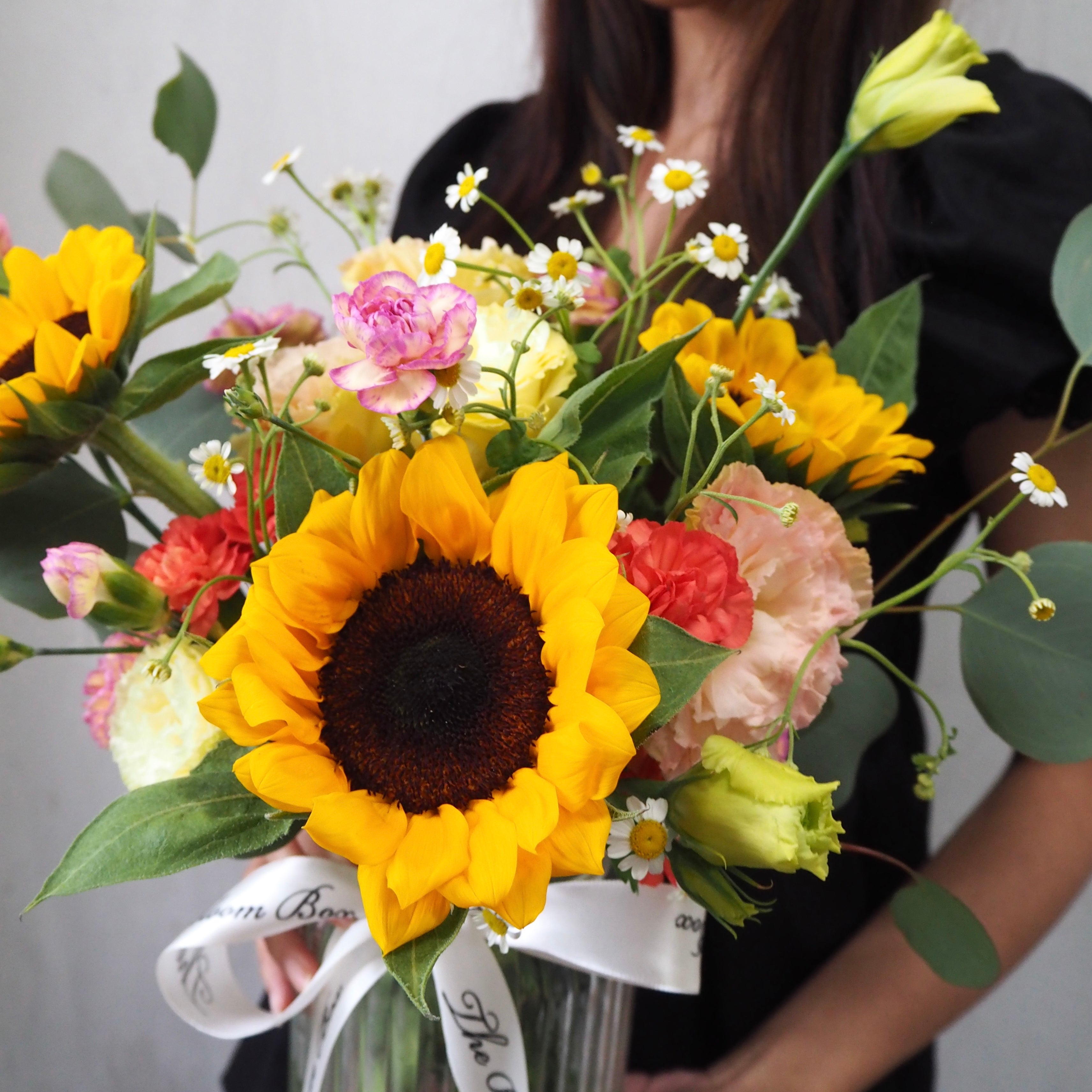 close up of sunflowers arrangement