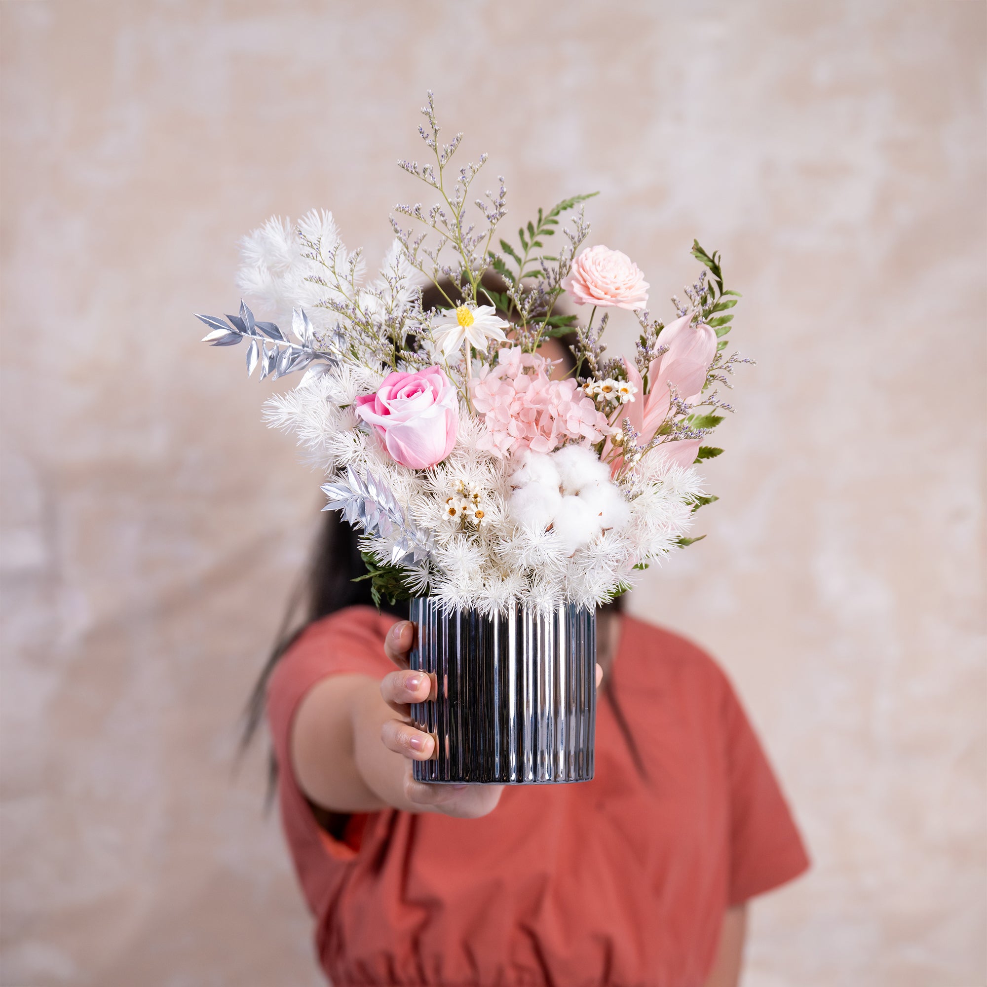 Serenity Preserved Flower Vase