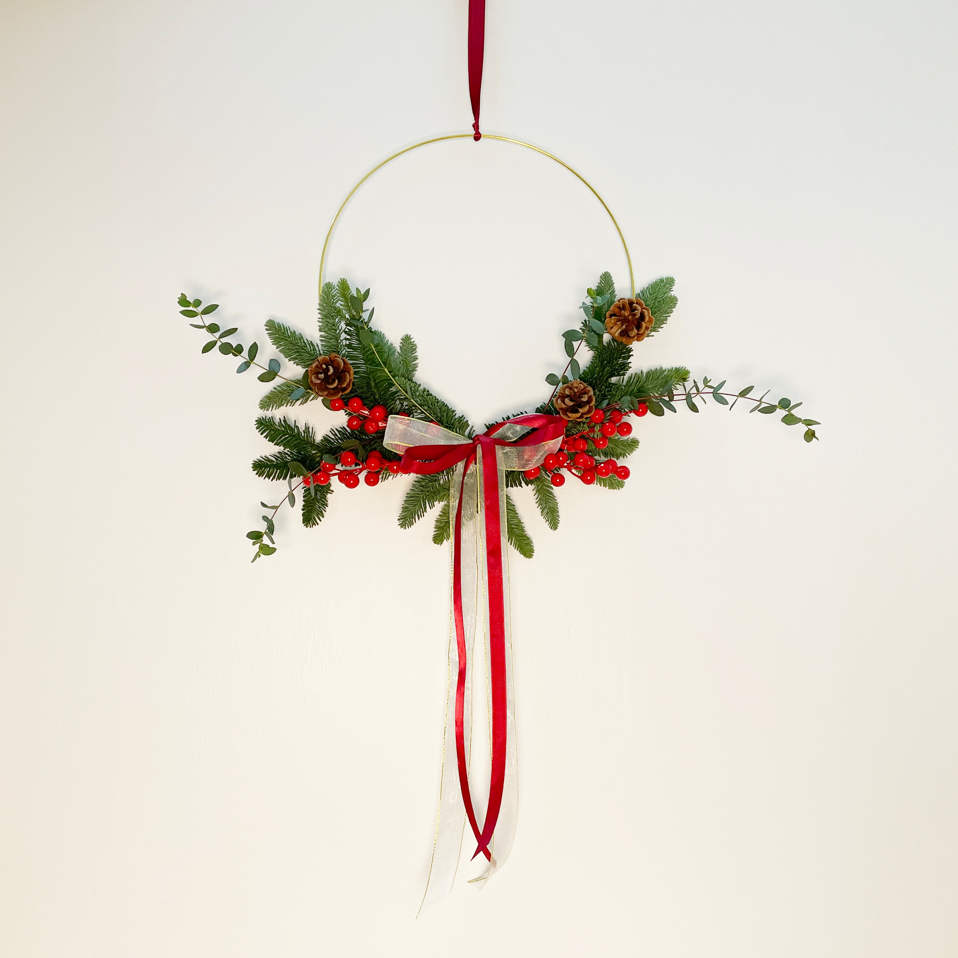 Wonderland Christmas Floral Wreath