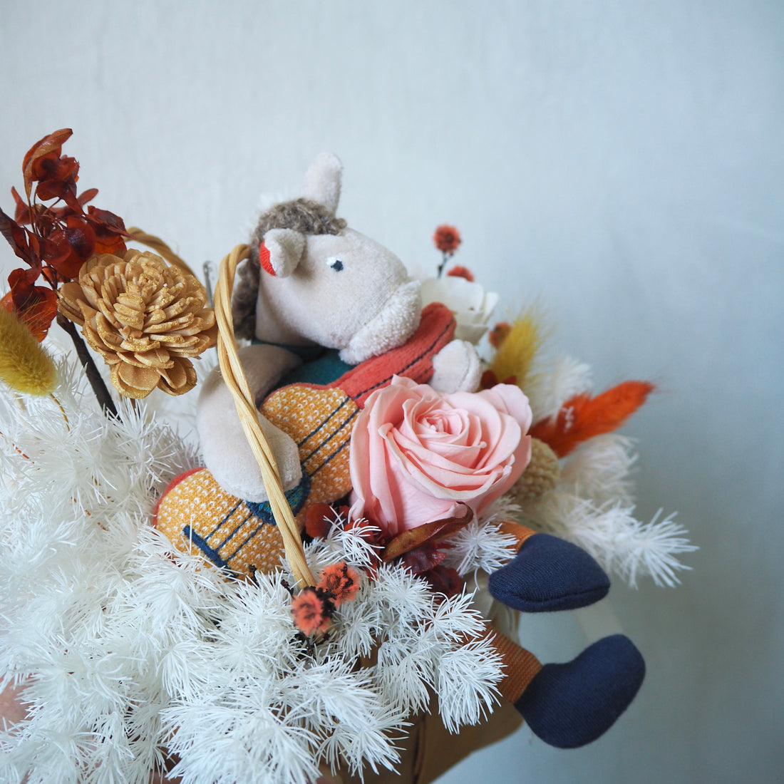 Snuggle Newborn Preserved Flower Basket
