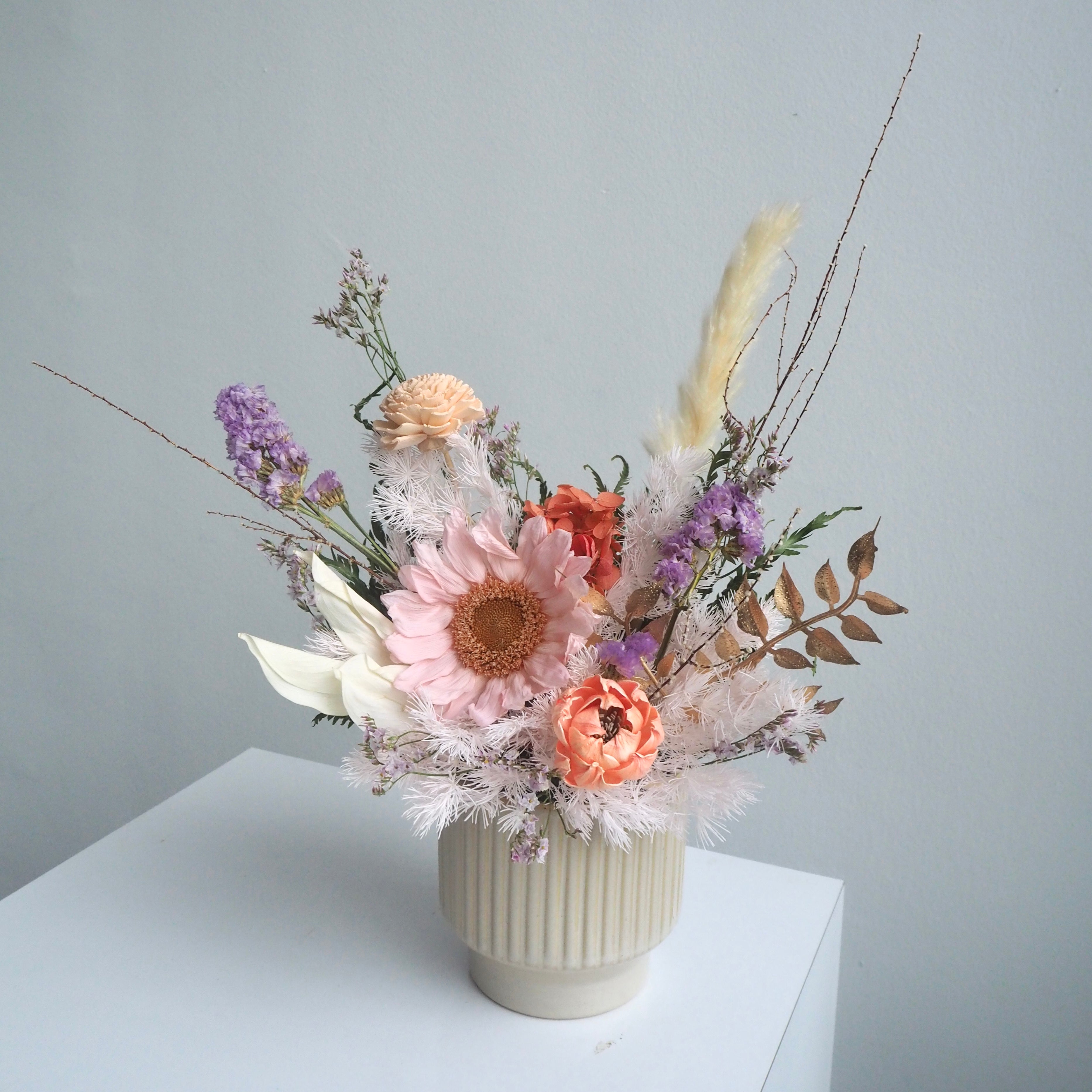 Everlasting Preserved Flowers Vase