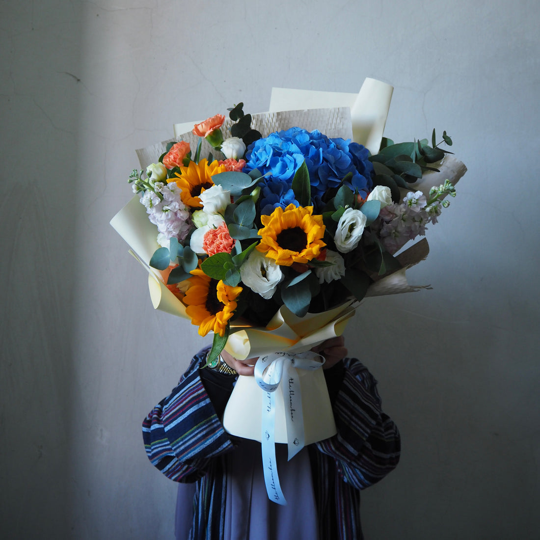 Marisol Sunflower Hydrangea Bouquet