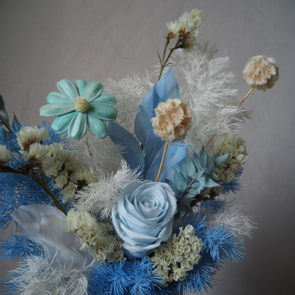 Whimsical Preserved Flowers Vase