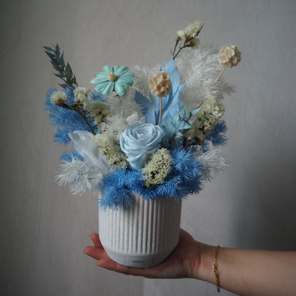 Whimsical Preserved Flowers Vase
