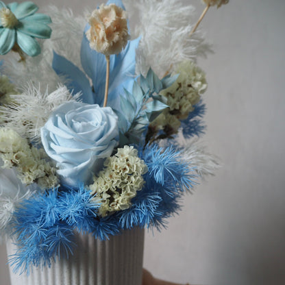 Whimsical Preserved Flowers Vase