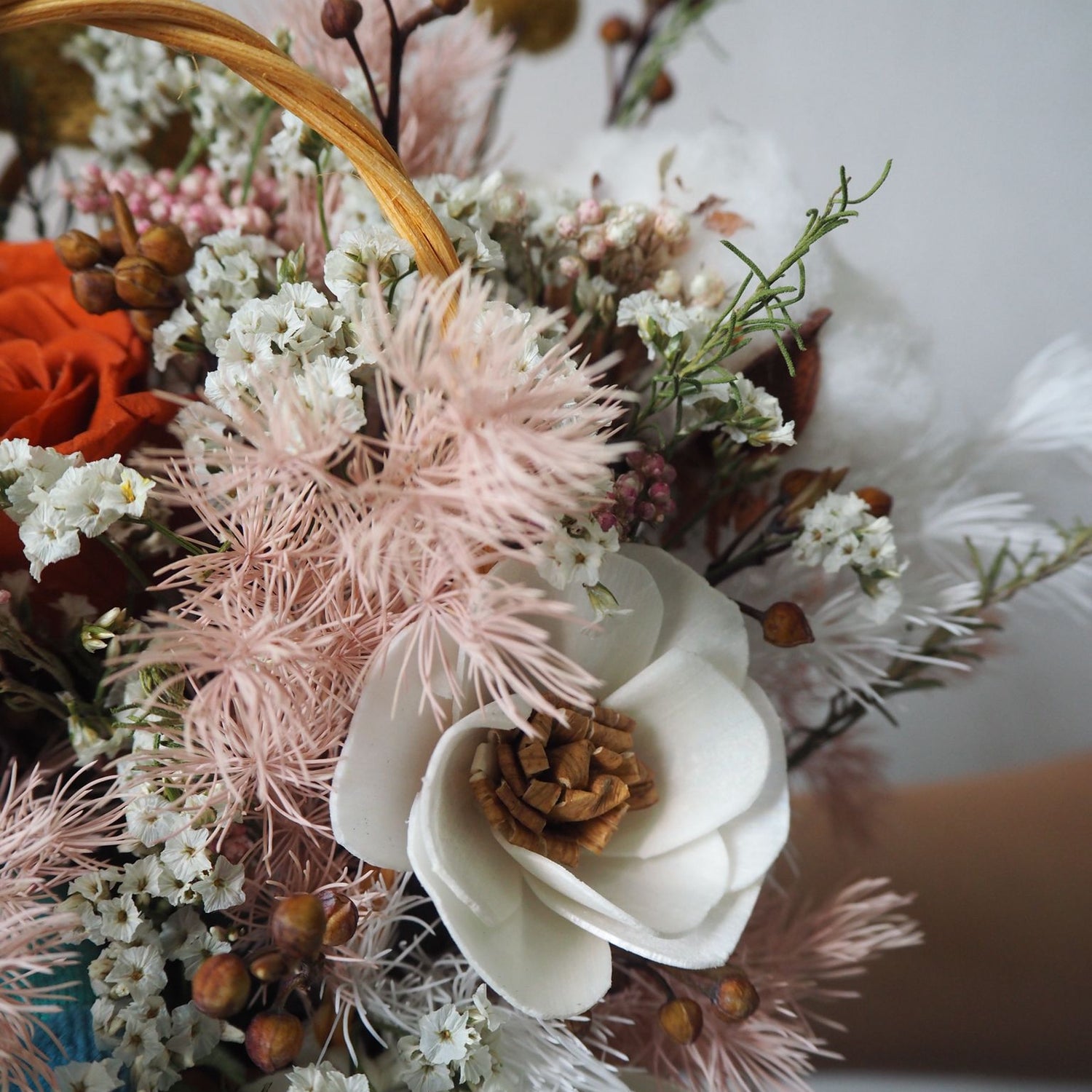 Snuggle Newborn Preserved Flower Basket