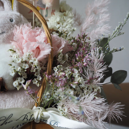 Snuggle Newborn Preserved Flower Basket