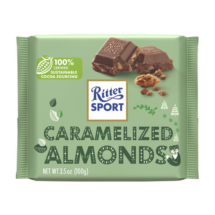 Ritter Sport Chocolate Caramelised Almonds 100g