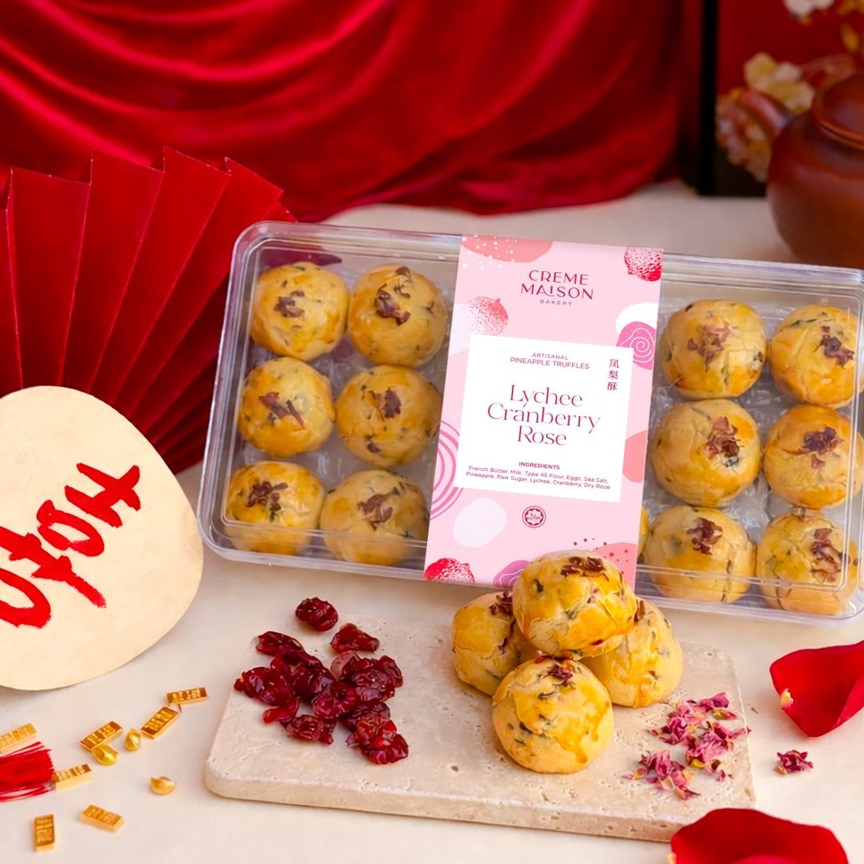 Creme Maison Bakery Lychee Rose Cranberry Pineapple Tart Truffles 黄梨挞