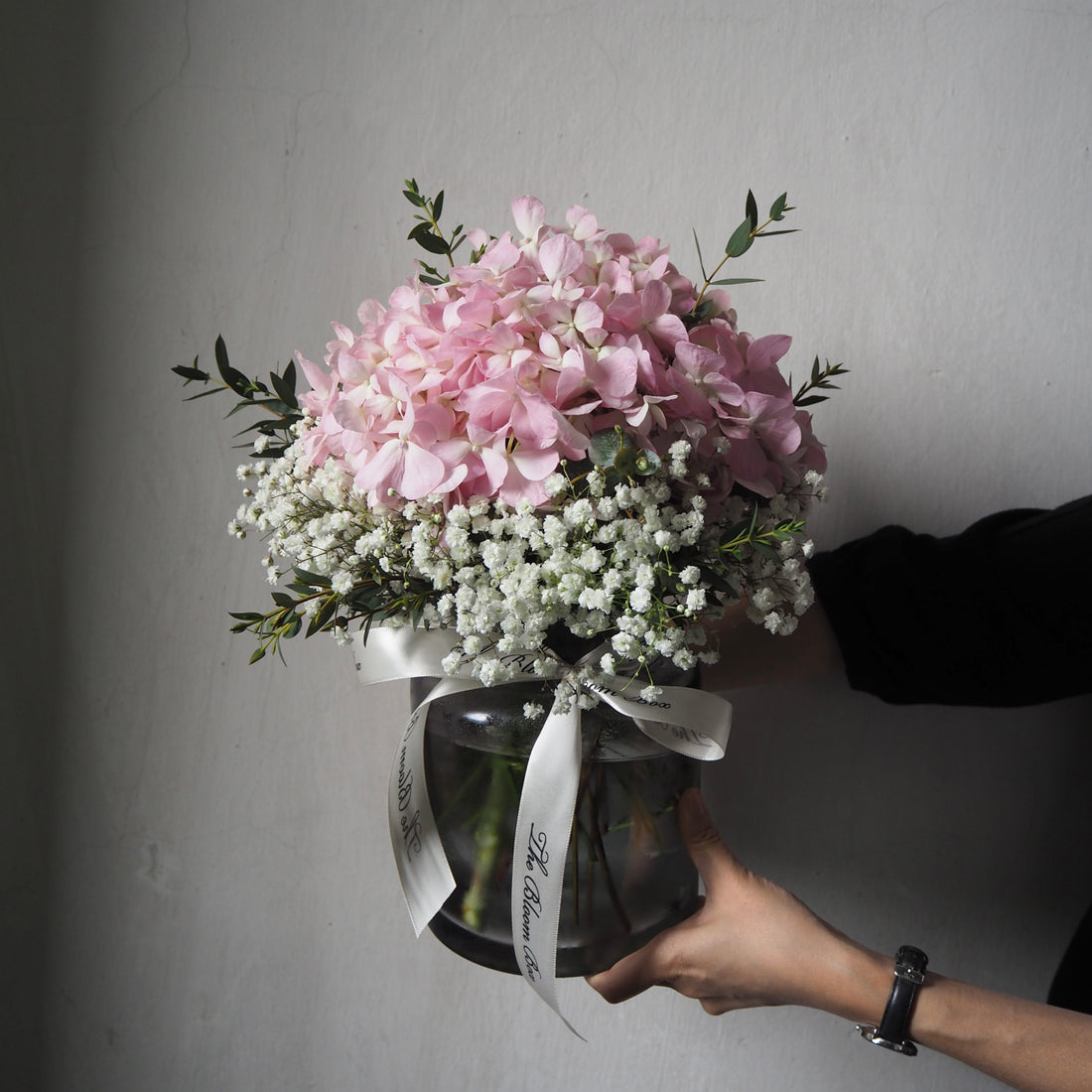 Dewy Hydrangea Centrepiece