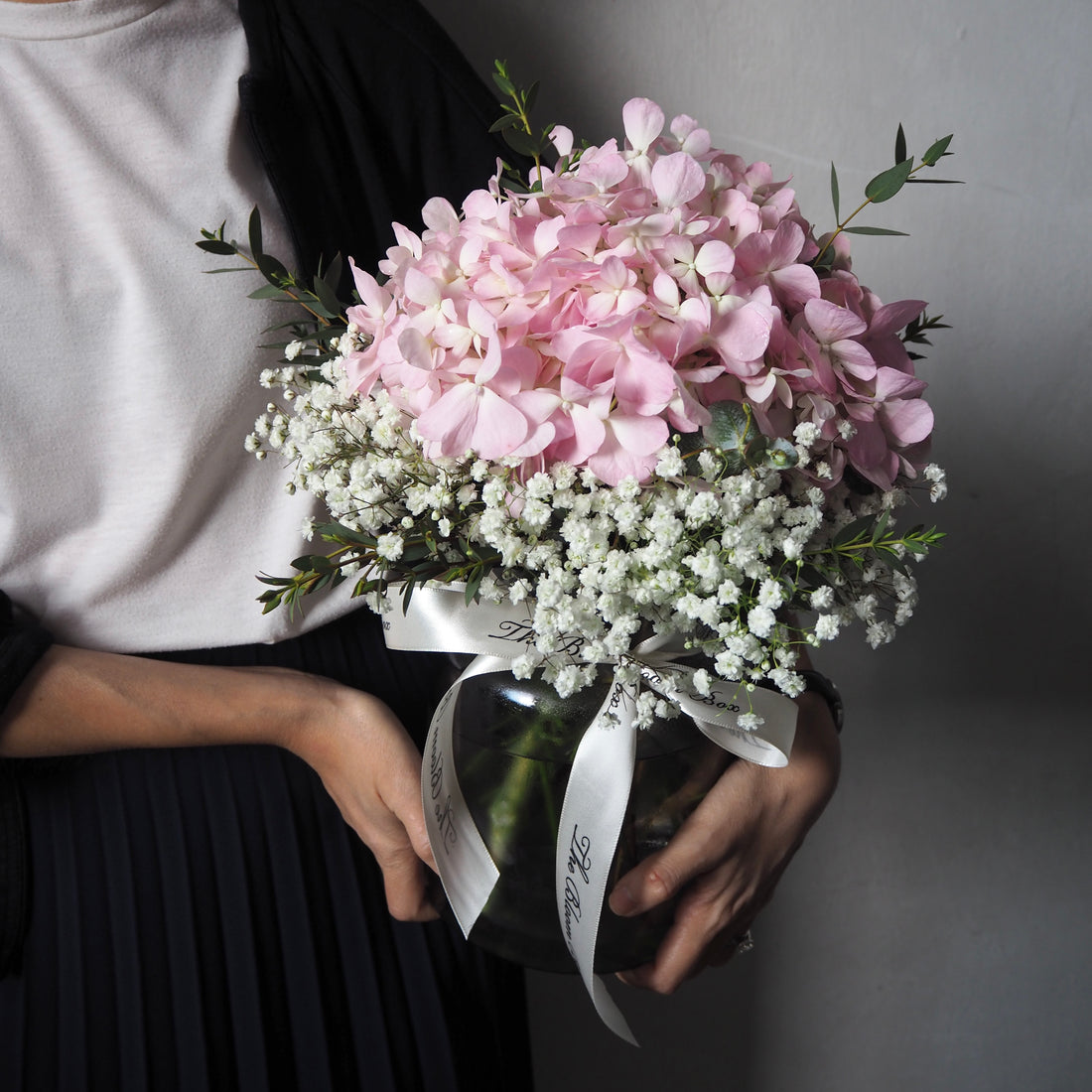 Dewy Hydrangea Centrepiece