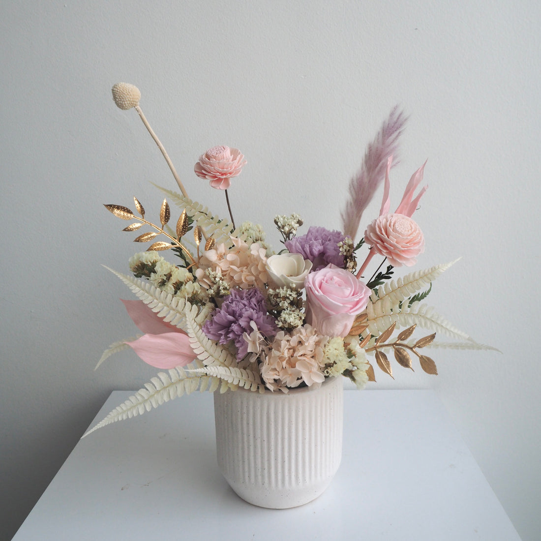 Dreamy Preserved Flowers Vase