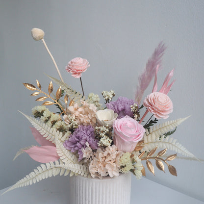 Dreamy Preserved Flowers Vase