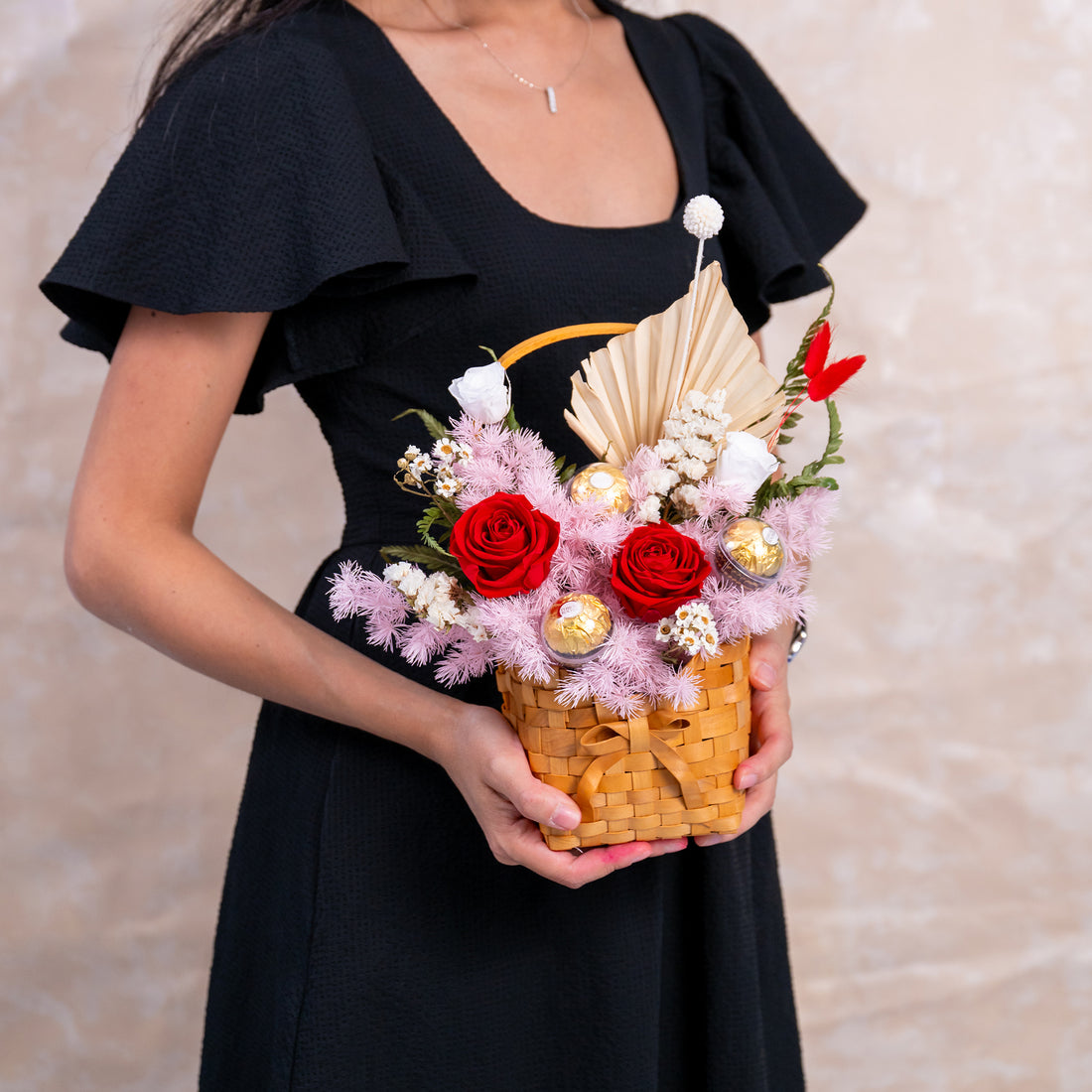 Infiniti Preserved Rose Basket
