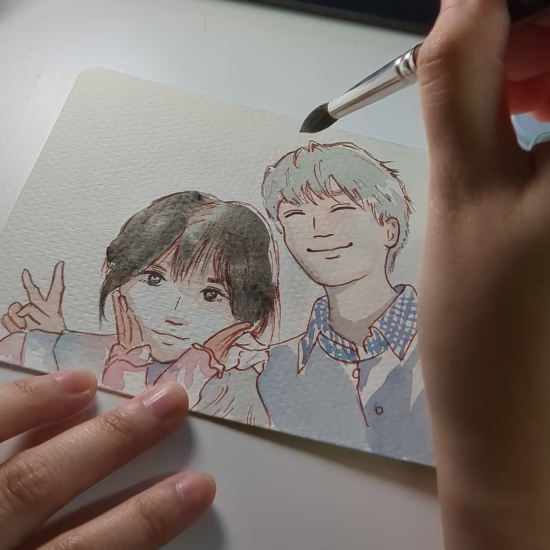 Hand-Drawn Portrait (by Illustrator @ziiweii.art)