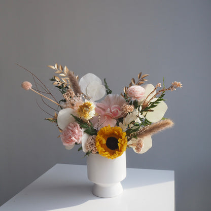 Saffron Preserved Flower Vase