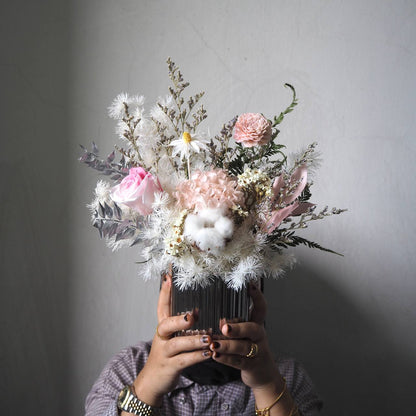 Serenity Preserved Flower Vase