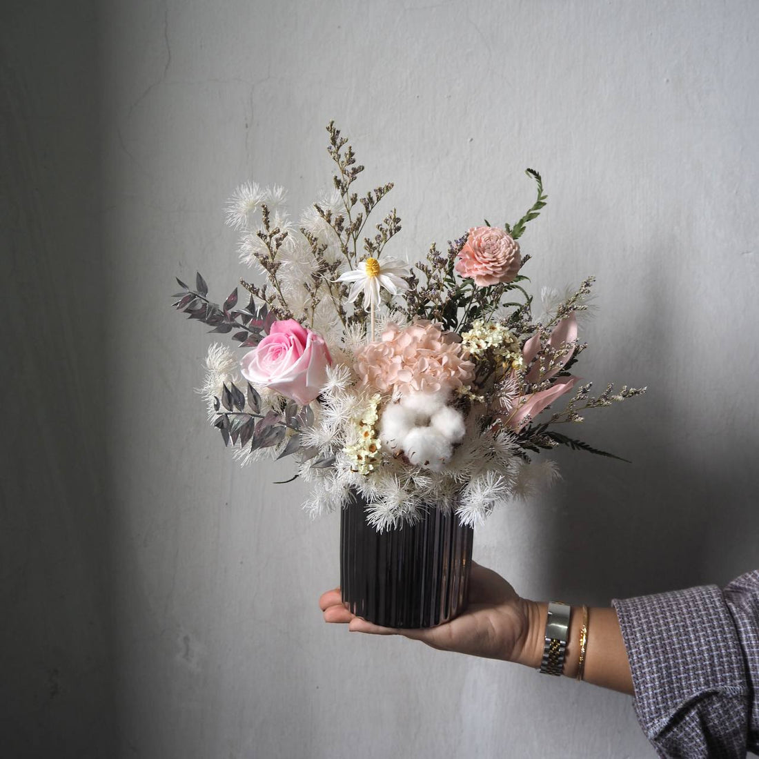 Serenity Preserved Flower Vase