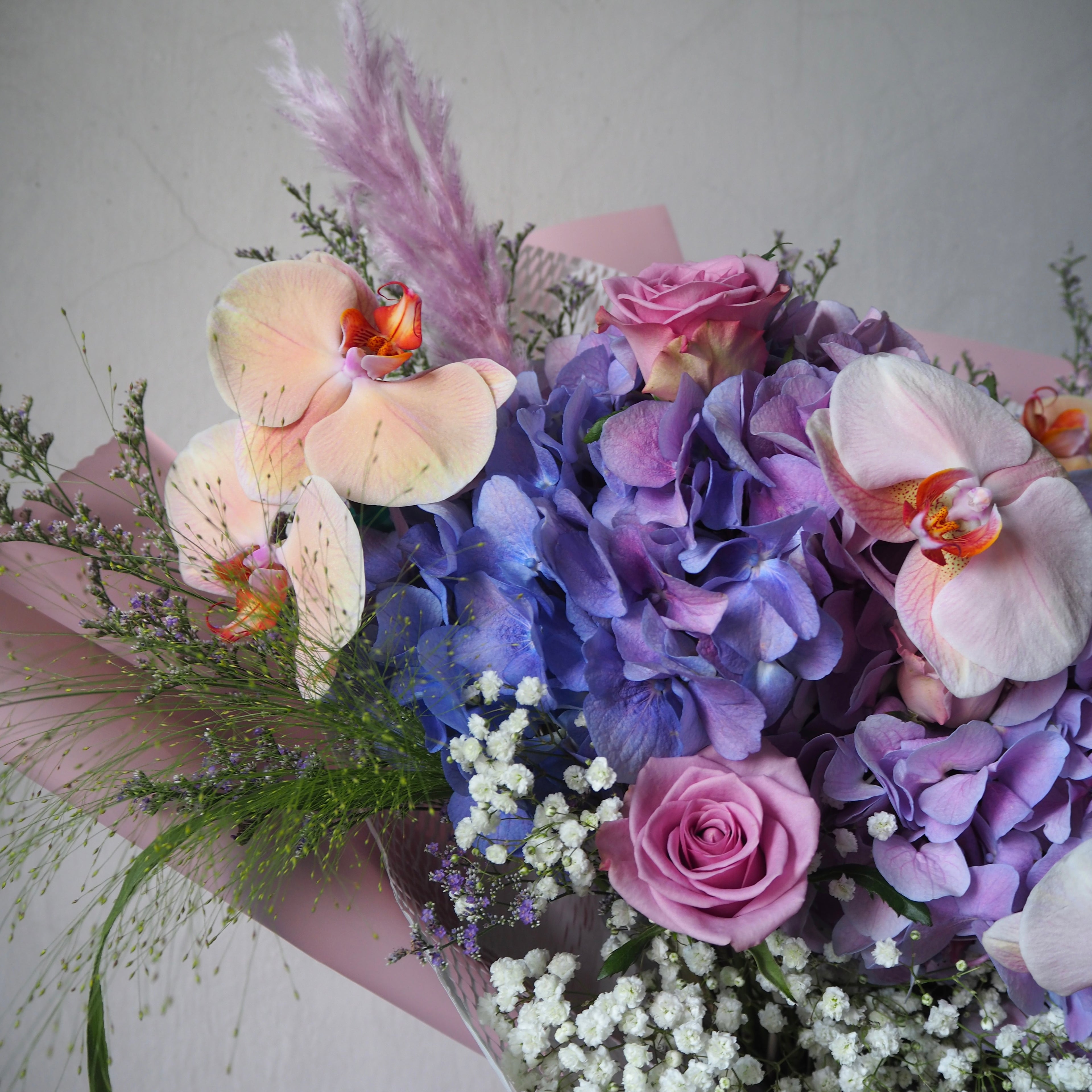 Violetta Hydrangea Orchid Bouquet