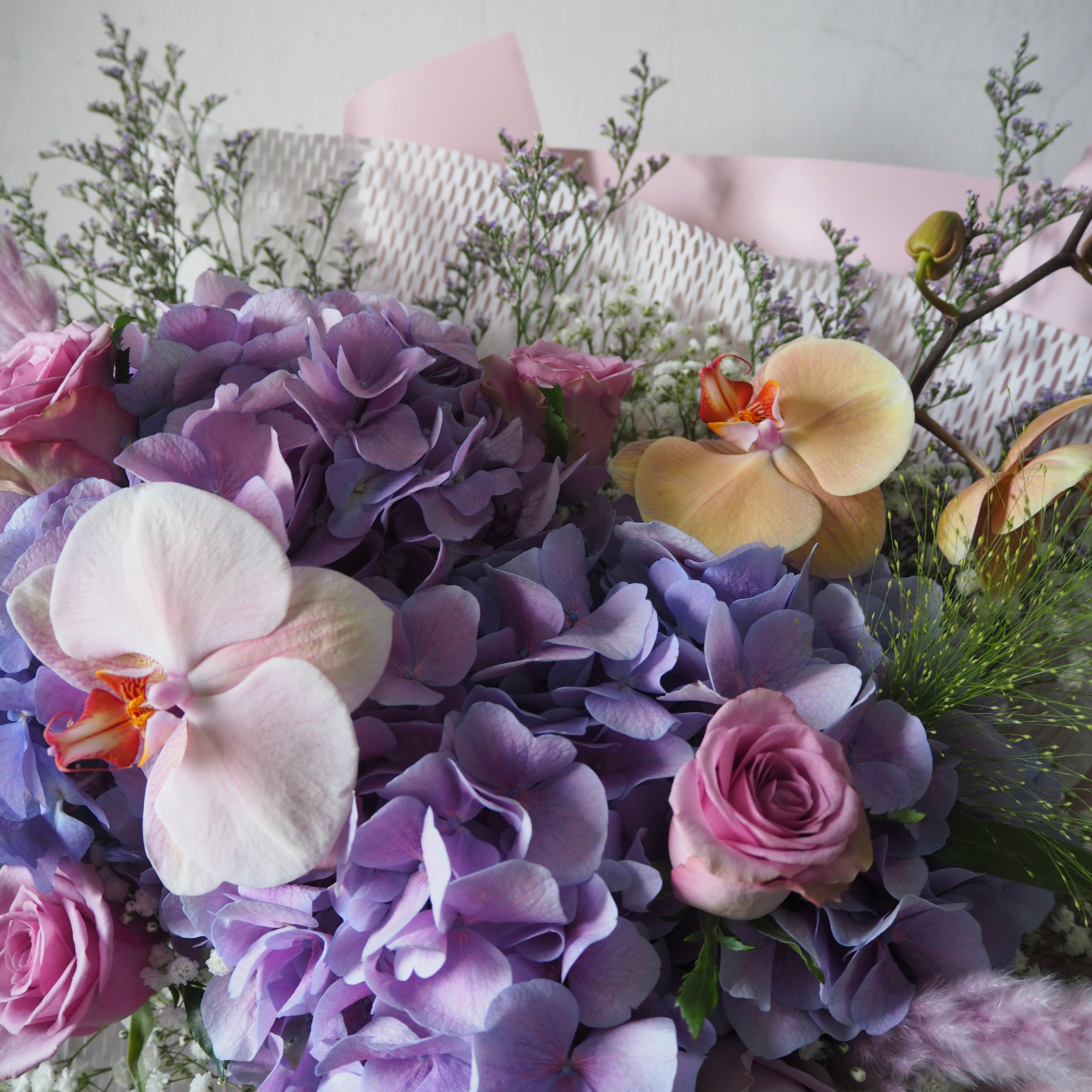 Violetta Hydrangea Orchid Bouquet