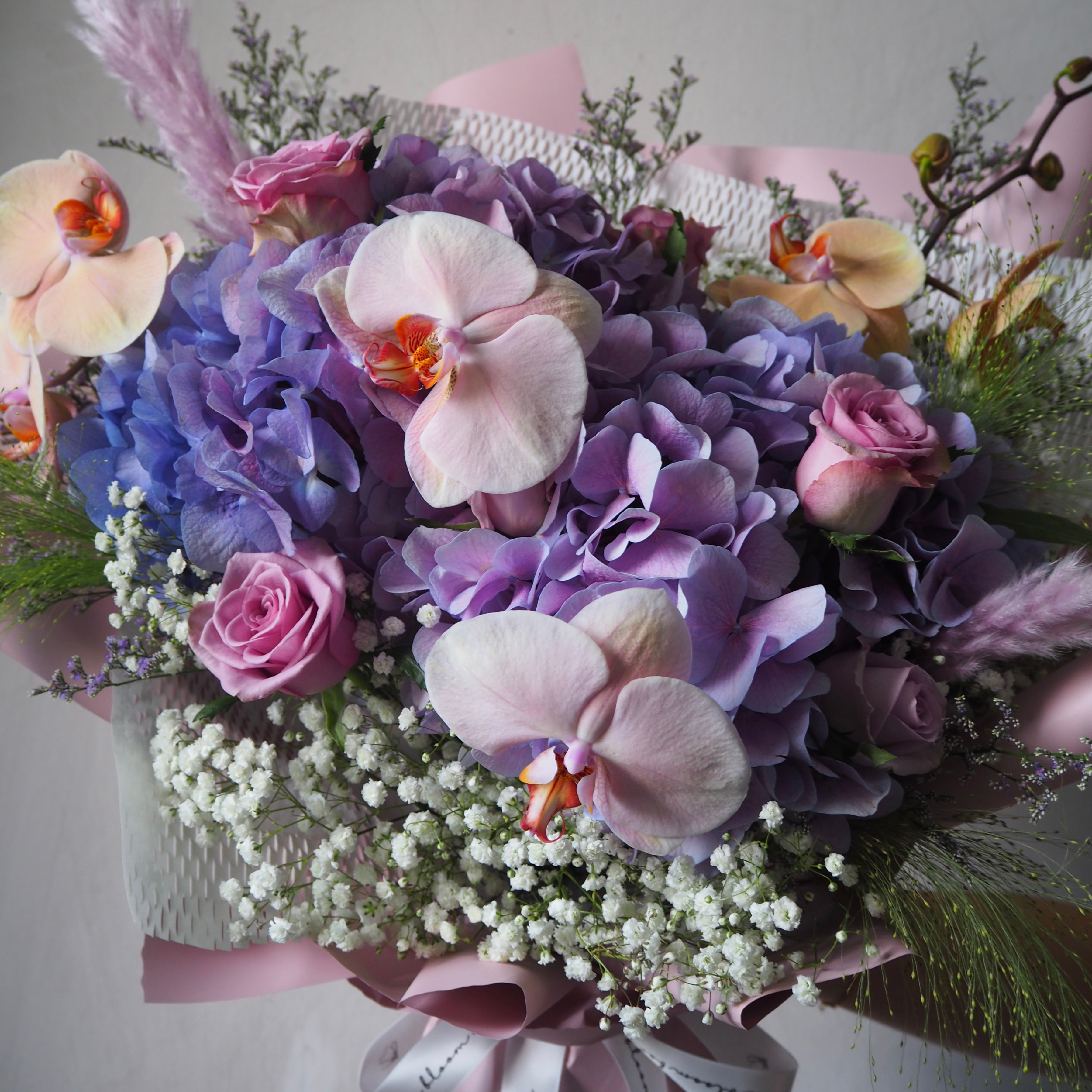 Violetta Hydrangea Orchid Bouquet