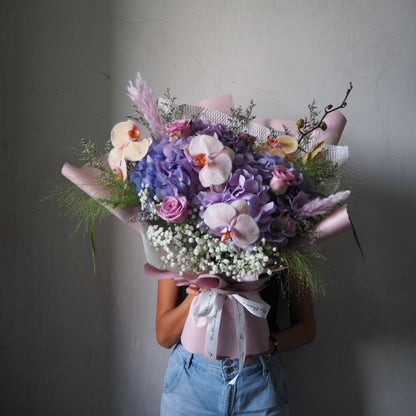 Violetta Hydrangea Orchid Bouquet