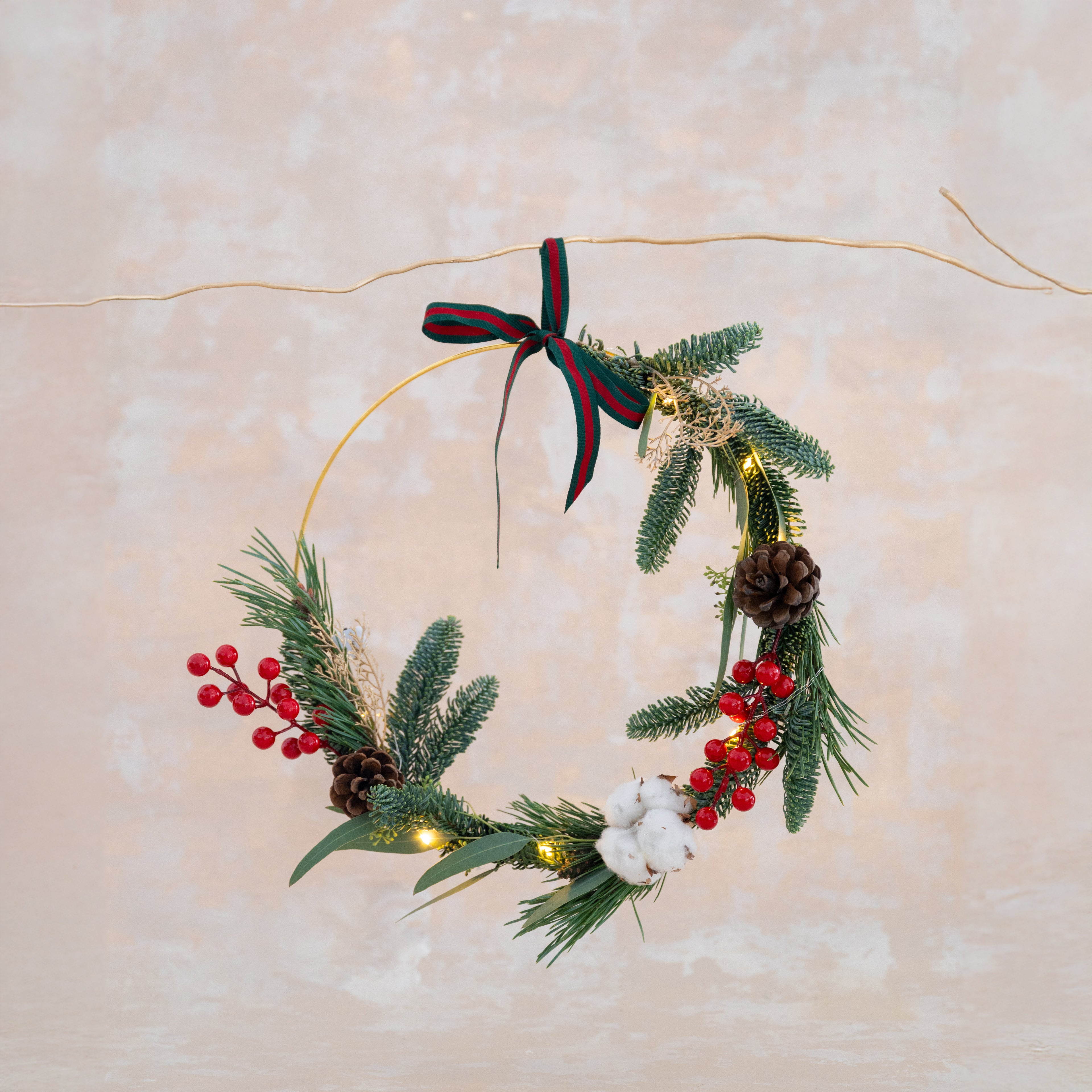 Wonderland Christmas Floral Wreath